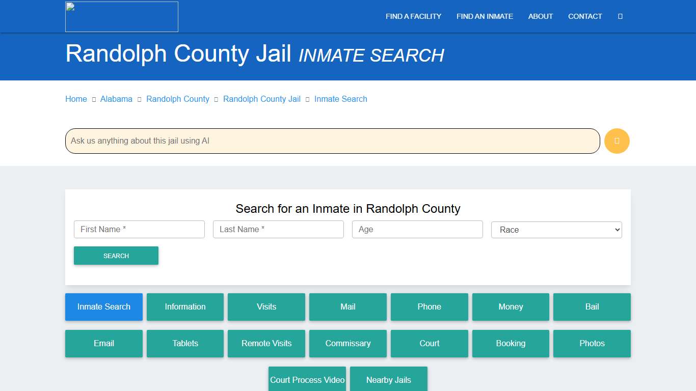 Randolph County Inmate Search & Roster Find Inmates AL