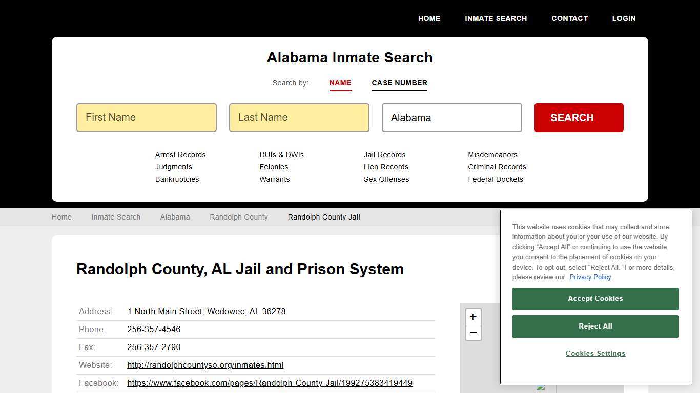 Randolph County Jail Inmate Records Search, Alabama - StateCourts