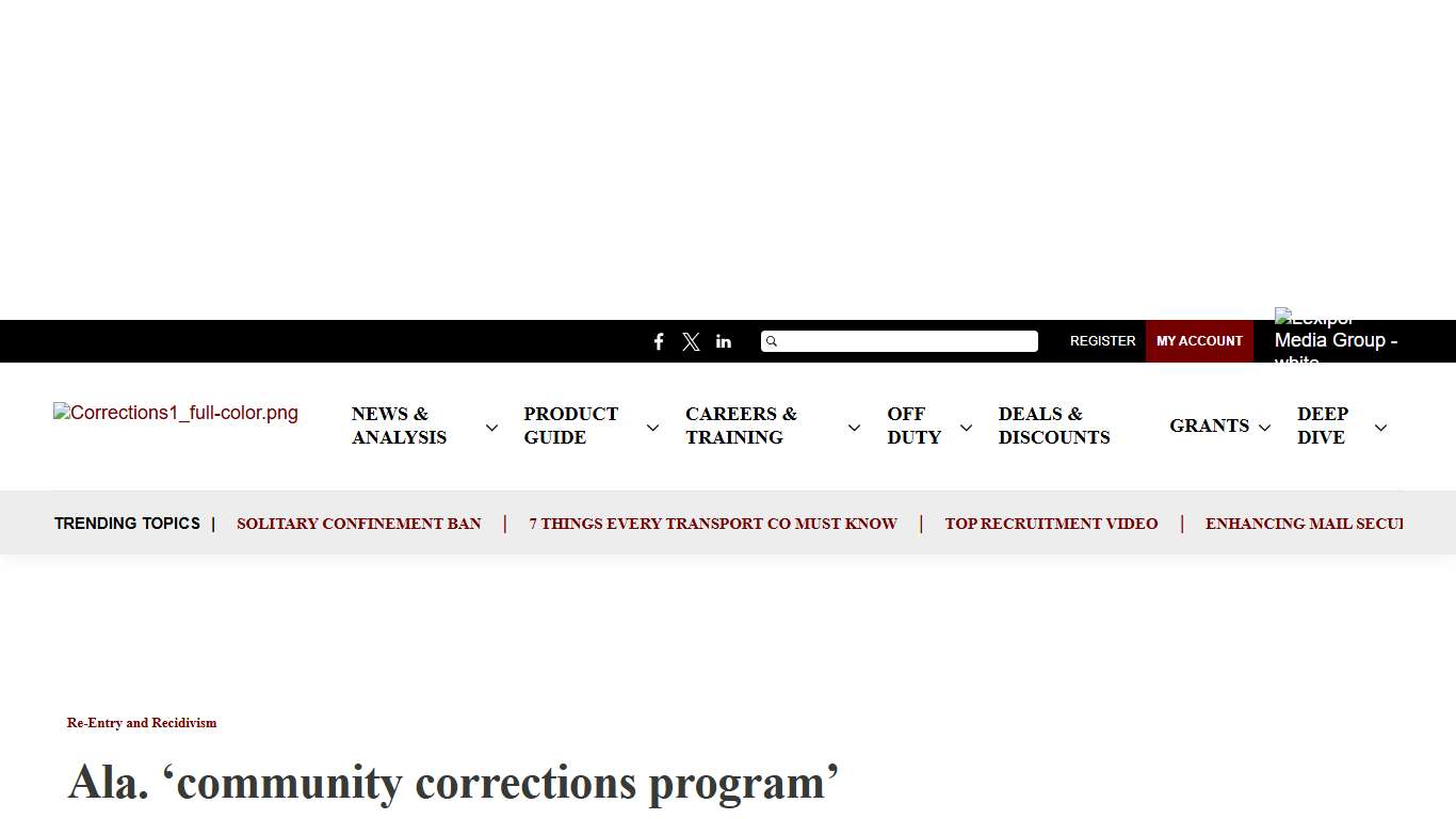 Ala. 'community corrections program' model for other counties